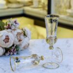 طقم كاس اوريا 6 قطع بوهيمى مطعم بالدهب