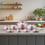 طقم حلل تيتانيوم دايموند ارشيا 16 قطعة 3302