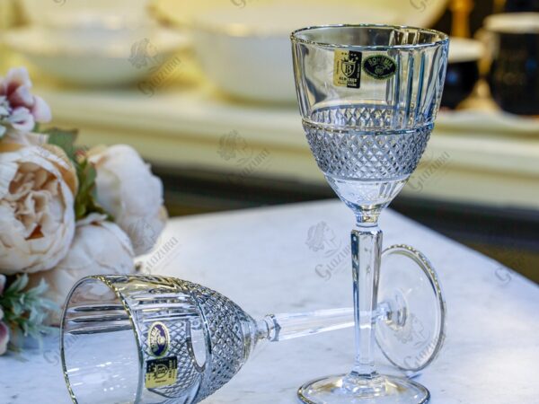 طقم كاس ايطالى 6 قطع برلنتى فضى